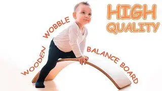 Joyooss Wooden Balance Board Wobble Curvy Board for Kids Toddlers Toy