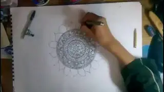 Mandala Drawing - Time lapsed video - Fine line
