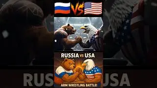 Russian Bear vs American Eagle | Epic Arm Wrestling Battle 2025 🦅🐻 #superfighters  #soletscompete