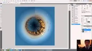 Photoshop-Mini planet of a city