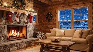 January Winter 2026 Cabin Ambience  | 🔥Fireplace Crackling | 528Hz Healing Music ( LIVE)