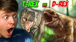 Reacting to D-REX vs T-REX the ULTIMATE BATTLE!