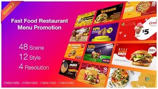 Fast Food Restaurant Menu Promotion (Update-2) - Videohive After Effect Template
