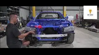 BUILDING A R34 SKYLINE body in MINUTES   Poor Man's GTR EP15