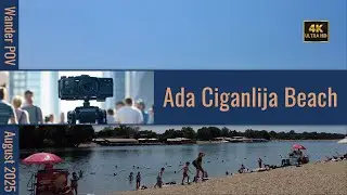 [4K] Ada Ciganlija Beach Immersive Experience | Belgrade, Serbia Walking Tour