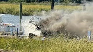 &bull; Keyport NJ | Multiple Boats On Fire | Browns Point Marina | 9/9/24 &bull;