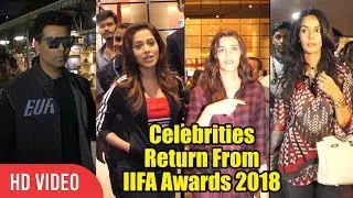 IIFA Awards 2018 | Celebrities Back From Bangkok IIFA | Karan Johar, Kriti Sanon