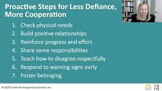 De-escalating Defiance | Calm and Connected Classrooms
