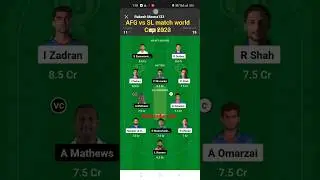 AFG vs SL Dream 11 Prediction | Afganistan vs Sri lanka ODI World Cup 2023 #dream11prediction