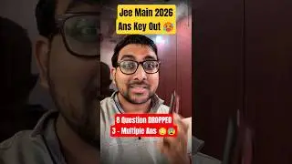 Shocking 😯 Jee Main Final Answer key 2026 - 8 Question Dropped ! Rank vs Percentile #jeemains #jee