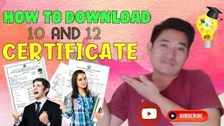 How to Download class 10 and 12 CERTIFICATE 