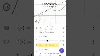 Como animar la recta tangente a una funci&oacute;n en geogebra #shorts
