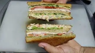 5 Minute Loaded Club Sandwich at Home | Super Easy , Healthy & Tasty