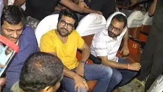 Mega Power Star Ram Charan @ Sudarshan 35mm Theater | Ram Charan Watching Rangasthalam