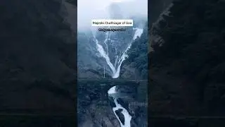 Dudhsagar waterfall view in madgaon Express🚆🌊 Must watch #shorts #dudhsagarwaterfalls #train #travel