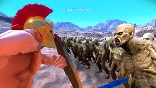 300 Spartans VS 10000 Zombies - Ultimate Epic Battle Simulator