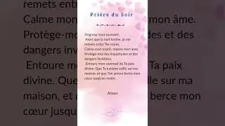 Pri&egrave;re du Soir pour Dormir en Paix 🌙🙏 | Que Dieu Te Garde Cette Nuit