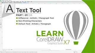 Corel Draw Graphic Design Tutorial for Beginners | Text Tool | Part 01 | #printsguide #printsignal