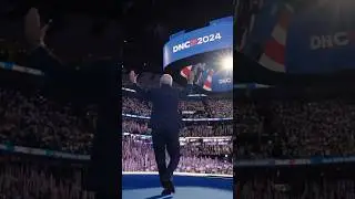 Coach Walz walks out at the DNC