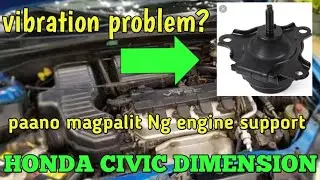 HONDA CIVIC DIMENSION vibration problem, how to replace engine support, driver side