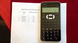 Moyenne et &eacute;cart type, Sharp EL-531X, tableaux avec classes