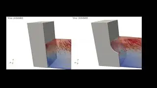 OWC Lip wall comparison of flow