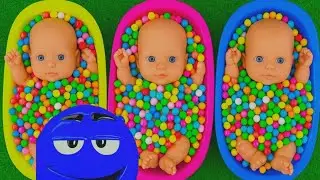 Rainbow Candy Slime Cutting! 🌈 3 Bath Tub Slime with M&M's & Magic Slime (ASMR Satisfying Video) 2