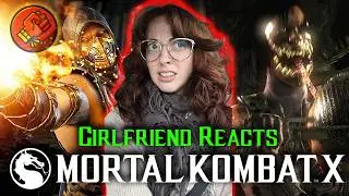 Girlfriend REACTS to All 110 Mortal Kombat X Finishers!