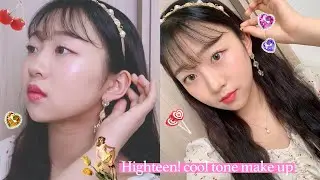 🎟 하이틴st - 인생 처음, 쿨톤 메이크업 해봤다..💞👛✨ㅣ Highteen- cool tone makeupㅣ냔지