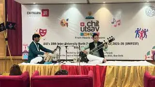 Sitar recital by Akhil H.P.University Shimla at Chit Utsav 39th NZYF Chitkara University Punjab..