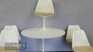 Knoll Saarinen Tulip Table and Chairs | Mid-Century | Clarke Auction Gallery