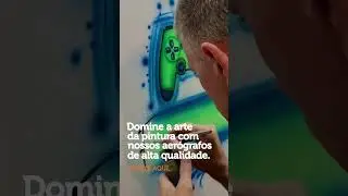 Pintando camiseta gamer com aer&oacute;grafo Anest Iwata