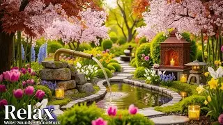 Relaxing Music + Bamboo Water Sounds 🌿 Deep Sleeping Music, Stress Relief, Calm the Mind, Spa BGM