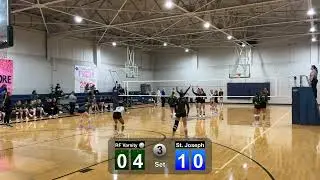 RF Varsity 🏐 vs St. Joseph 8.28.25 set 3 of 3 Goliad tourney