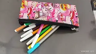 How to make pencil pouch at home | stationery organiser pouch | आसानी से पेंसिल पाउच बनाने का तरीका