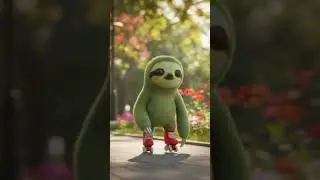 Sloth roller skating