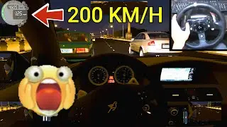 City Car Driving BMW M5 Tuned Highway Run at Night | Logitech g920 Steering Wheel gameplay