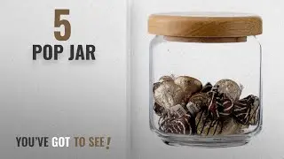 Top 10 Pop Jar [2018]: Ocean Pop Jar Set Wooden Lid, 500Ml