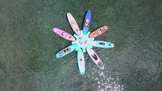 Первое занятие 🧘&zwj;♂️йогой на 🏄SUP досках во Владивостоке! SUP YOGA Видеосъемка с квадрокоптера
