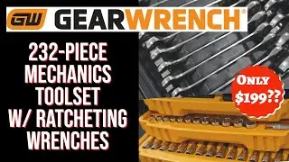 Распаковка набора инструментов Gearwrench для механиков из 232 предметов (модель GW № 80949)