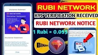 🛜Rubi Network KYC Verification Notice Recieved | Rubi Network Mandatory Task | Rubi Network Updates