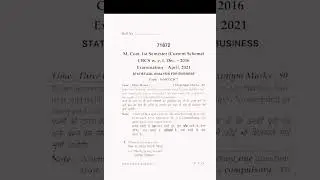 m. com 1st semester 2021 2022 mdu university exam question paper Statistical Anylasis for business