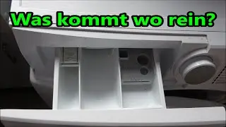 Wo kommt was  in die Waschmaschine? In welches Fach Waschpulver Weichspüler und Flüssigwaschmittel