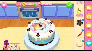 Cake 3D Decorating Game _ Happy Birthday _ Chocolate Birthday Cake _ Cake Design & Serve Cake