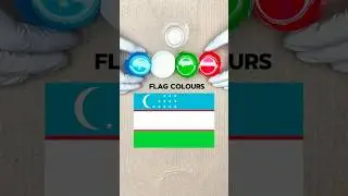 Uzbekistan Flag- Colours Mixing💙 END RESULT🔥#viral #shorts #uzbekistan