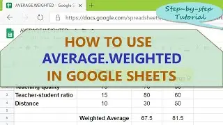 Функция СРЗНАЧ.ВЗВЕШЕННОЕ в Google Таблицах | Как использовать СРЗНАЧ.ВЗВЕШЕННОЕ | Google Таблицы