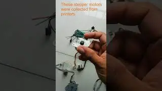 Collected Stepper Motors from Old Printers | DIY Electronics Parts Recycling