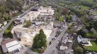 Brimscombe Port demolition from the air (no audio)