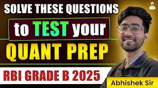RBI Grade B 2025 | Exam Level Quant Questions | RBI Notification 2025 | NABARD | SEBI | IRDAI |IFSCA