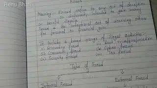 Fraud meaning and types || Fraud Detection and forensic accounting
